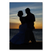 Elegant Photo Afbeelding Couple Summer Sunset Wedd Kaart (Achterkant)