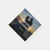 Elegant Photo Afbeelding Sunset Summer Chic Weddin Servet (Hoek)