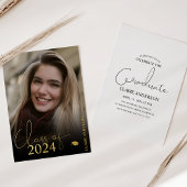 Elegant Photo Afstuderen Folie Invitation Folie Uitnodiging