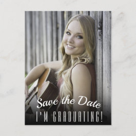Elegant Photo Afstuderen Sla de datum op Briefkaart