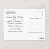 Elegant Photo Afstuderen Sla de datum op Briefkaart (Achterkant)