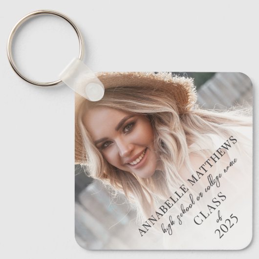 Elegant Photo Afstuderen Sleutelhanger (Voorkant)