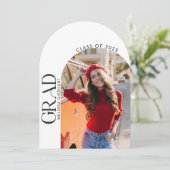 Elegant Photo Arch Afstuderen 2025 Party Kaart (Staand voorkant)
