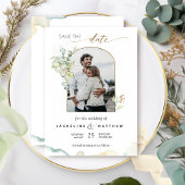 Elegant Photo Arch, Eucalyptus Greenery Waterverf Save The Date