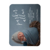 Elegant Photo Baby Birth Announement Magneet (Verticaal)
