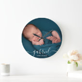 Elegant Photo Baby Name Sjabloon Nursery Grote Klok (Huis)