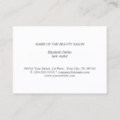 Elegant Photo Beauty Salon Hair Reference Kaart (Achterkant)