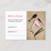 Elegant Photo Beauty Salon Hair Reference Kaart (Voorkant)