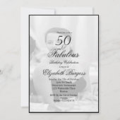 Elegant Photo Black and White 50 en Fabulous Kaart (Voorkant)