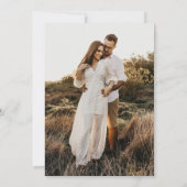 Elegant Photo Black and White Engagement Party Kaart (Achterkant)