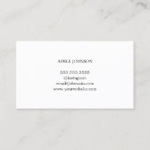 Elegant Photo Body Nutritionist Dietitian Visitekaartje (Achterkant)