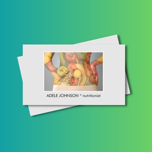 Elegant Photo Body Nutritionist Dietitian Visitekaartje