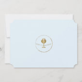 Elegant Photo Boy Gold Chalice Heilige Communie Kaart (Achterkant)