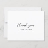 Elegant Photo Budget Wedding Thank You Card (Voorkant)