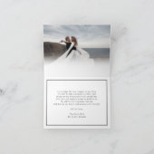 Elegant Photo Calligraphy Wedding Bedankkaart (Binnen)
