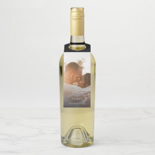 Elegant Photo Calligraphy Wedding Flessenhanger