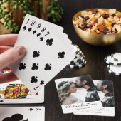 Elegant Photo Calligraphy Wedding Pokerkaarten (Insitu)