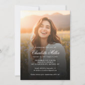 Elegant Photo Celebration of Life Funeral Memorial Kaart (Voorkant)