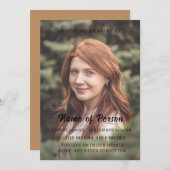 Elegant Photo Celebration of Life Funeral Programm Kaart (Voorkant / Achterkant)