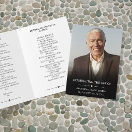 Elegant Photo Celebration of Life Funeral Programm Programma