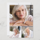 Elegant Photo Collage Funeral Celebration of Life Kaart (Achterkant)
