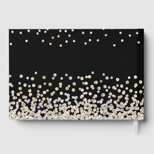 Elegant Photo Collage Gold Silver 25e Jubileum Gastenboek (Achterkant)