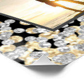 Elegant Photo Collage Gold Silver 25e Jubileum Perfect Poster (Hoek)