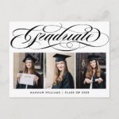 Elegant Photo Collage Graduation Party Invitation Briefkaart (Voorkant)