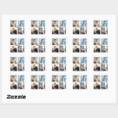 Elegant Photo Collage Graduation Party Vierkante Sticker (Vel)