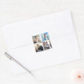Elegant Photo Collage Graduation Party Vierkante Sticker (Envelop)