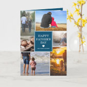 Elegant Photo Collage Happy Vaderdag Kaart (Gele Bloem)