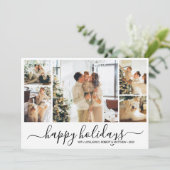 Elegant Photo Collage Kerstfeestdag Kaart (Staand voorkant)