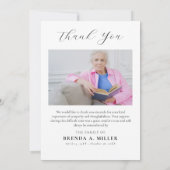 Elegant Photo Collage Memorial Funeral Tribute Bedankkaart (Achterkant)