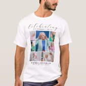 Elegant Photo Collage Memorial Funeral Tribute T-shirt (Voorkant)