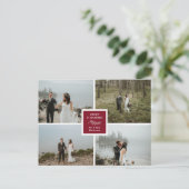 Elegant Photo Collage Merry & Married Briefkaart (Staand voorkant)