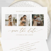 Elegant Photo Collage Minimalist Wedding Save The Date