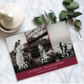Elegant Photo Collage Roos Roze Save the Dates Kaart