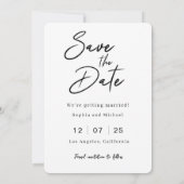 Elegant Photo Collage Save the Date Card (Achterkant)