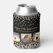 Elegant Photo Collage Silver Gold 50e Jubileum Blikjeskoeler (Blikje Voorkant)