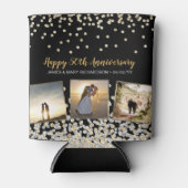 Elegant Photo Collage Silver Gold 50e Jubileum Blikjeskoeler (Voorkant)