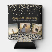 Elegant Photo Collage Silver Gold 50e Jubileum Blikjeskoeler (Achterkant)