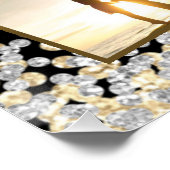 Elegant Photo Collage Silver Gold 50e Jubileum Perfect Poster (Hoek)