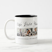 Elegant Photo Collage Tweekleurige Koffiemok (Links)