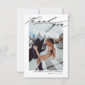 Elegant Photo Collage Wedding  Bedankkaart (Voorkant)