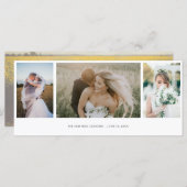 Elegant Photo Collage Wedding Hartelijk dank (Voorkant / Achterkant)