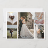 Elegant Photo Collage Wedding Hartelijk dank Bedankkaart (Voorkant)