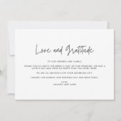 Elegant Photo Collage Wedding Hartelijk dank Bedankkaart (Achterkant)