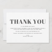 Elegant Photo Collage Wedding Hartelijk dank Bedankkaart (Achterkant)