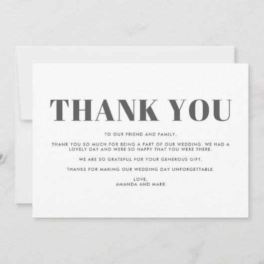 Elegant Photo Collage Wedding Hartelijk dank Bedankkaart (Achterkant)