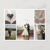 Elegant Photo Collage Wedding Hartelijk dank Briefkaart (Voorkant)